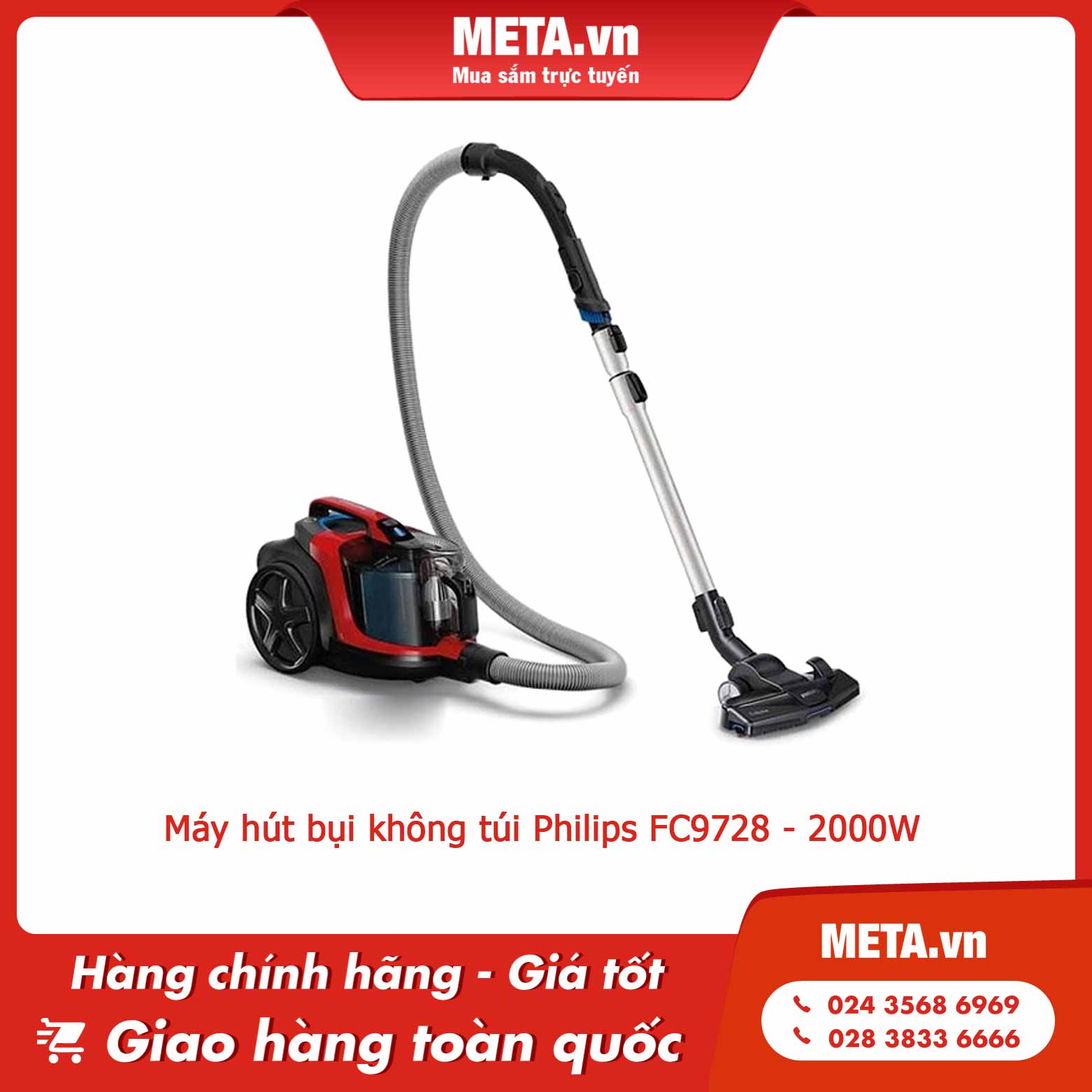 Máy hút bụi không túi Philips FC9728 - 2000W