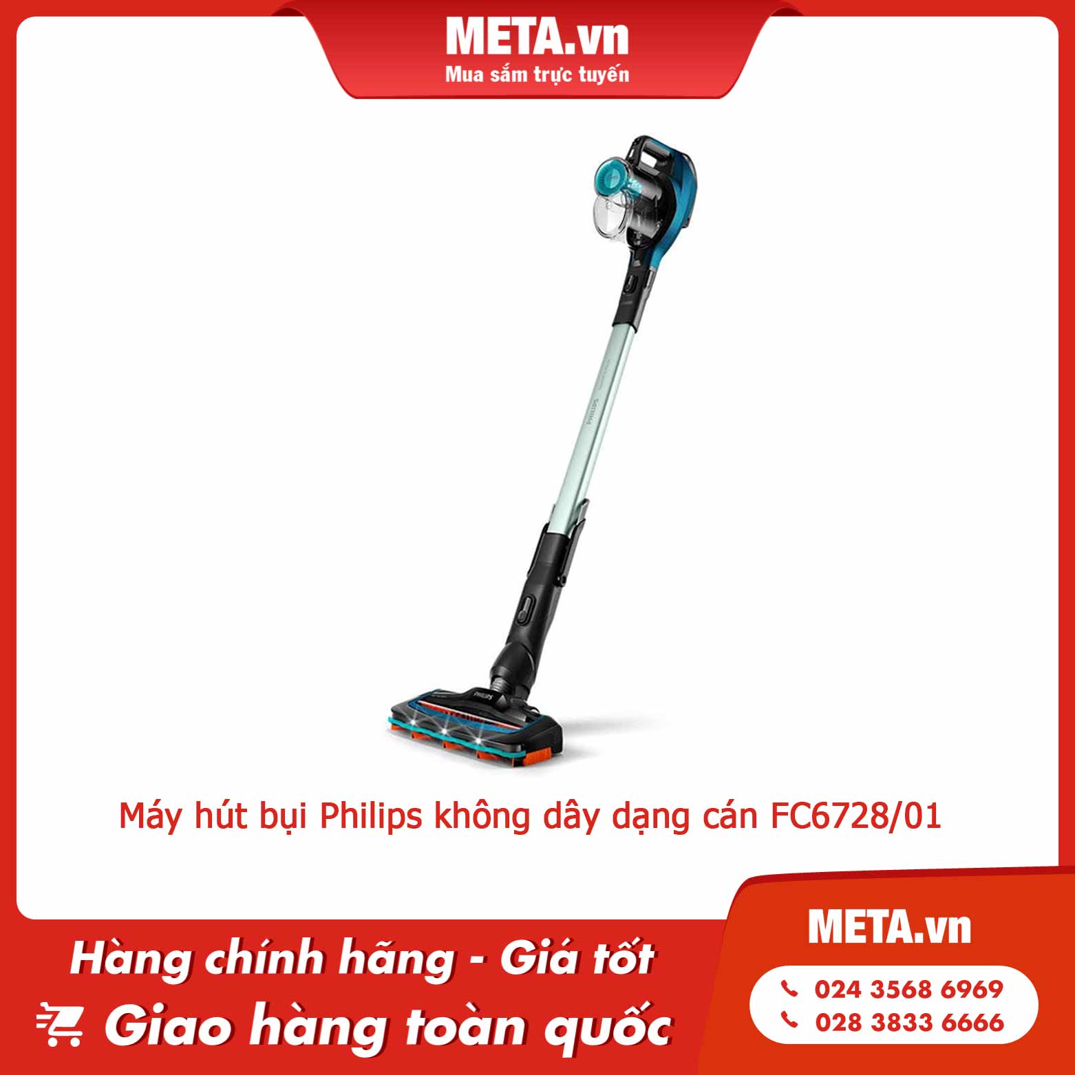 Máy hút bụi Philips không dây dạng cán FC6728/01