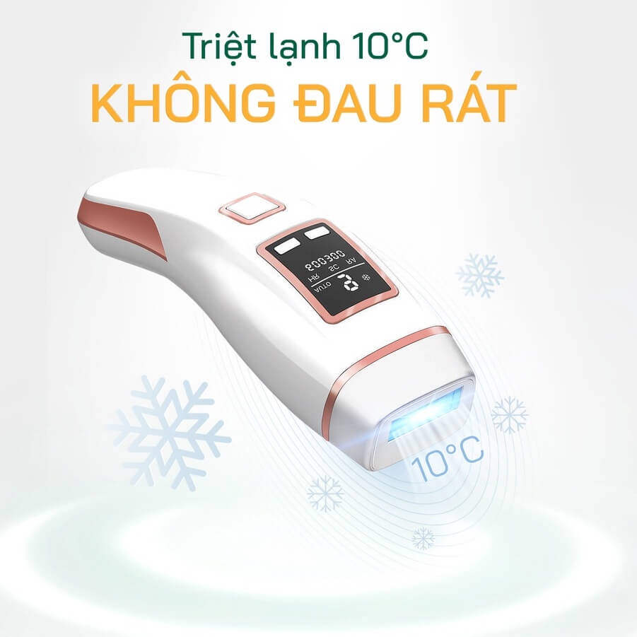 Máy triệt lông DR GLATT được tích hợp công nghệ triệt lạnh