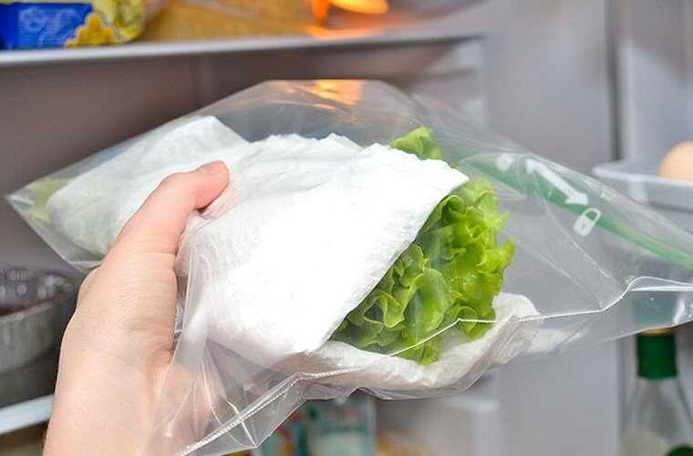 Rau xanh cần rửa sạch, để ráo nước rồi mới bọc lại và xếp gọn vào tủ lạnh