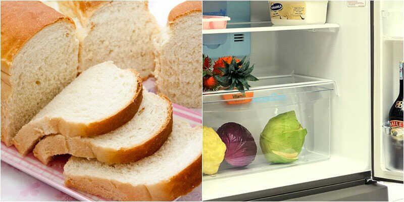 Dùng bánh mì khử mùi tủ lạnh