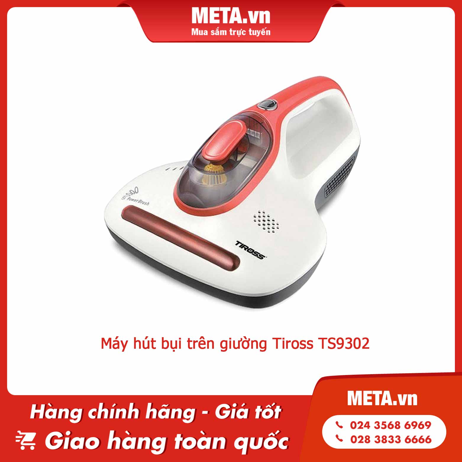 Máy hút bụi trên giường Tiross TS9302