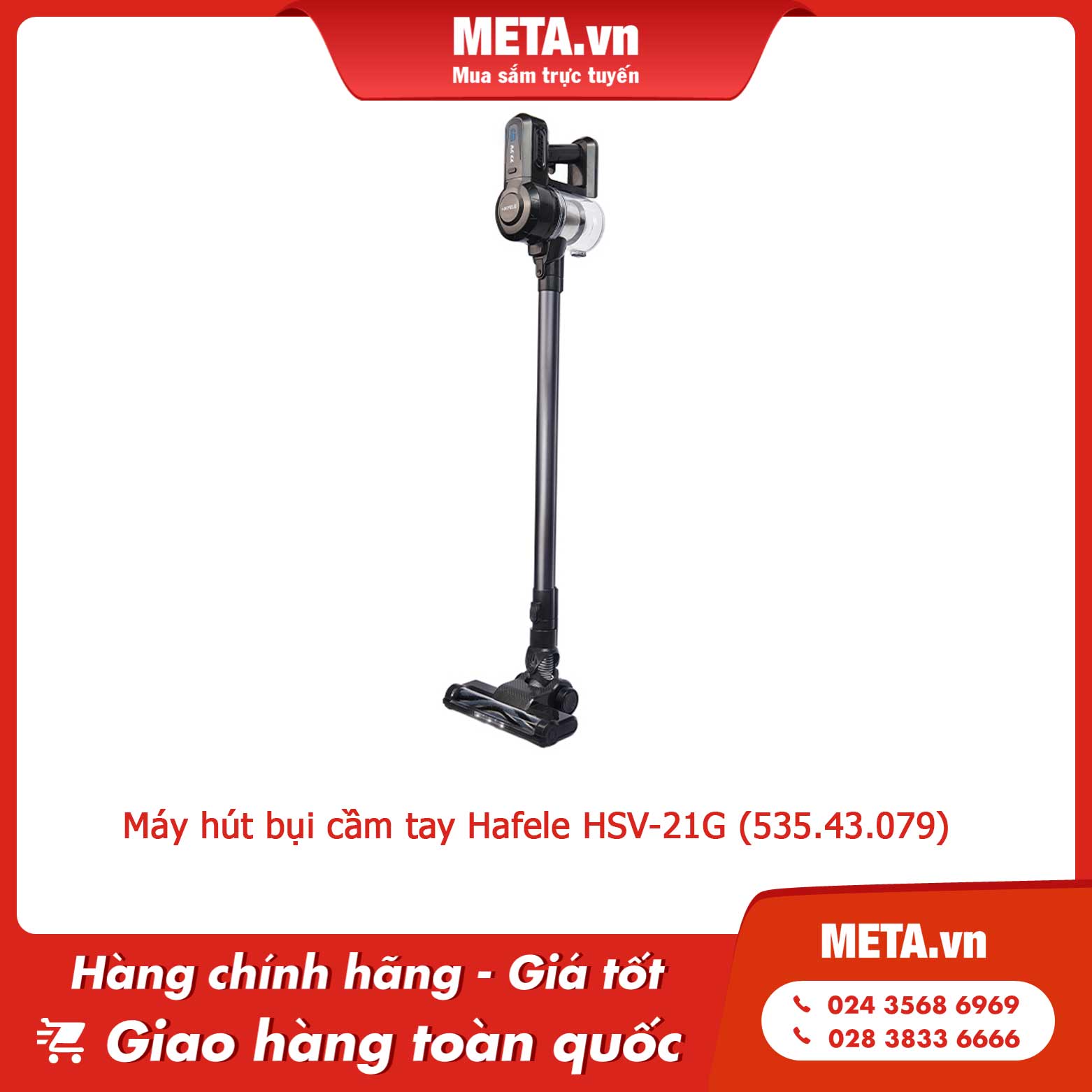 Máy hút bụi cầm tay Hafele HSV-21G (535.43.079)