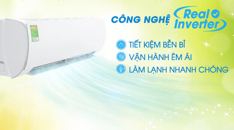 Dòng máy lạnh Gree nổi bật nhất 2022 Pular (Inverter) được tích hợp công nghệ  Real Inverter