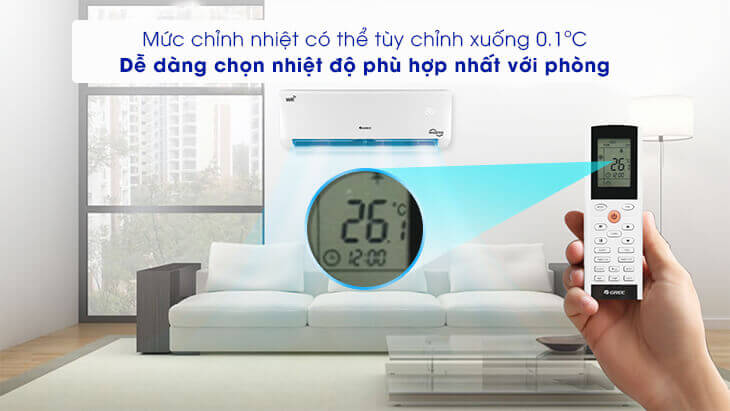 Các dòng máy lạnh Gree nổi bật nhất 2022 có mức điều chỉnh nhiệt 0,1 độ C