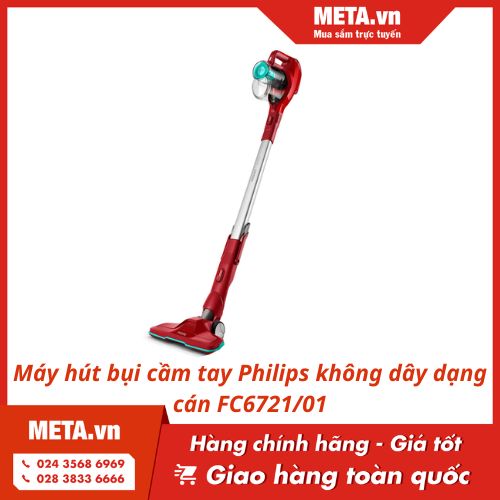 Máy hút bụi cầm tay Philips không dây dạng cán FC6721/01
