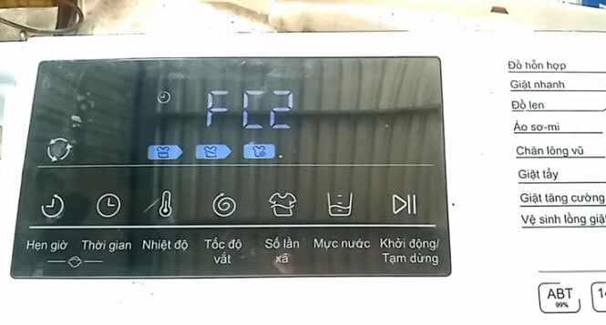Lỗi FC2 máy giặt AQUA là lỗi gì?
