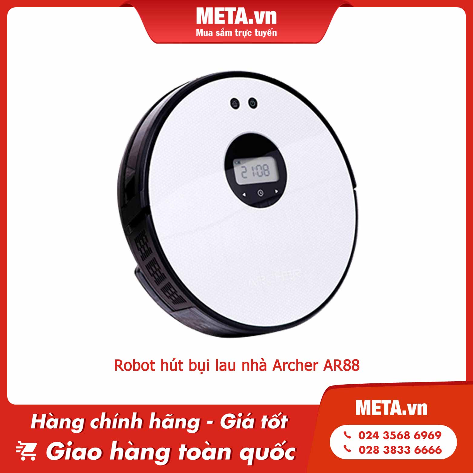 Robot hút bụi lau nhà Archer AR88