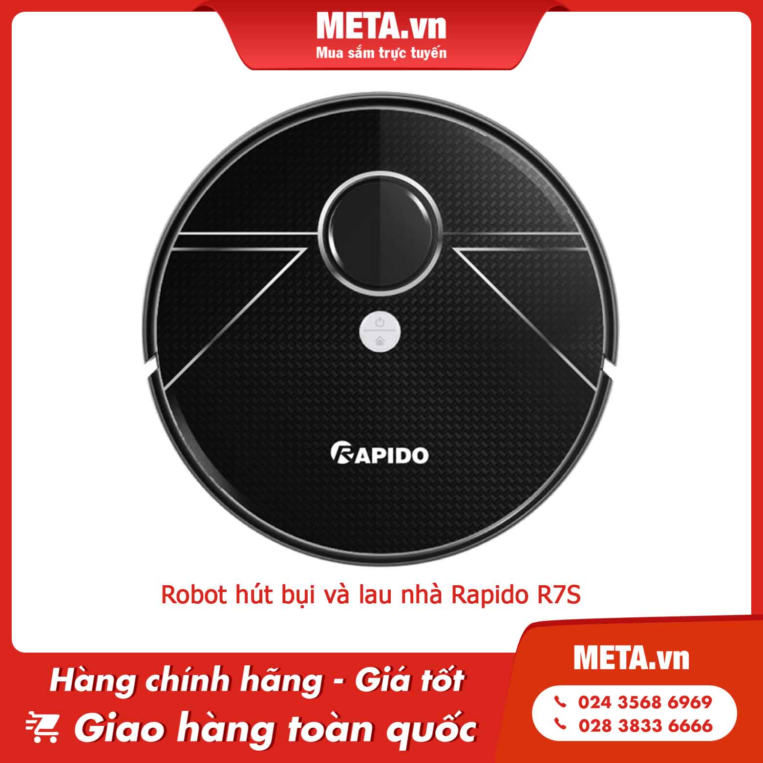 Robot hút bụi và lau nhà Rapido R7S