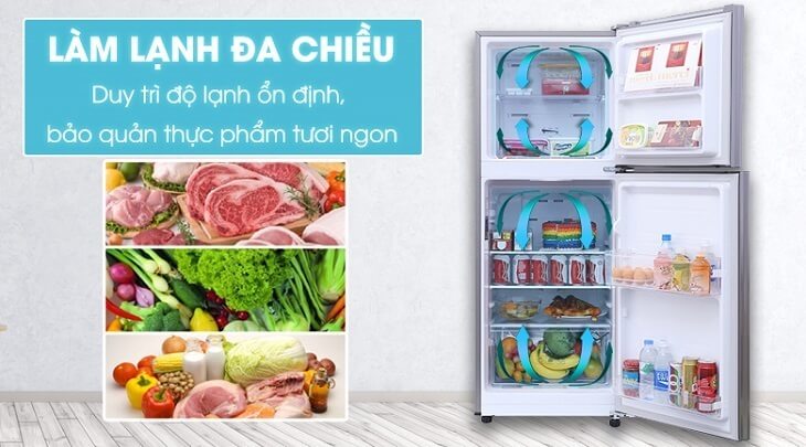 Công nghệ làm lạnh sử dụng luồng khí lạnh đa chiều của tủ lạnh Sharp