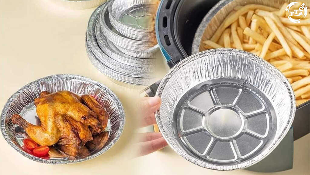 Sử dụng khay lót nhôm khi chế biến món ăn bằng nồi chiên không dầu