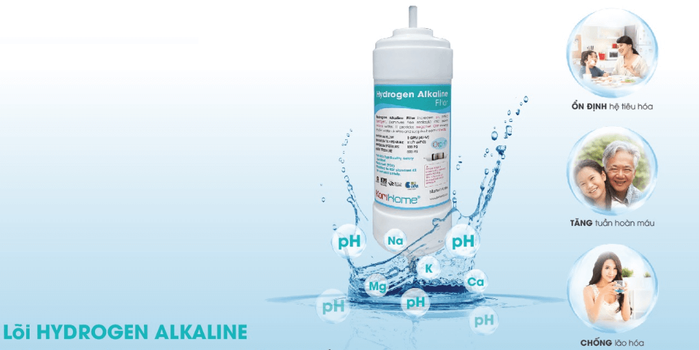 Máy lọc nước Mutosi ứng dụng công nghệ Alkaline Hydrogen