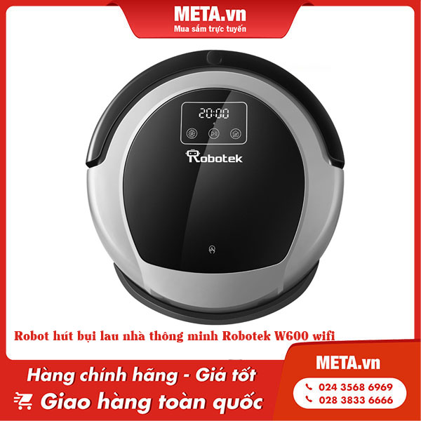Robot hút bụi lau nhà thông minh Robotek W600 wifi