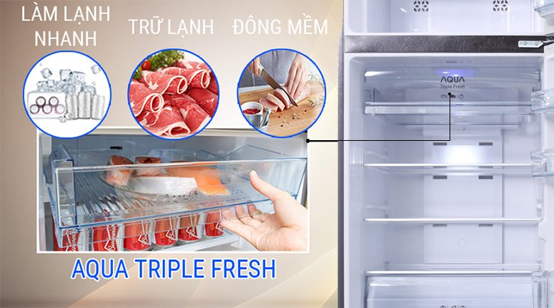 Ngăn đa chức năng AQUA Triple Fresh tủ lạnh AQUA
