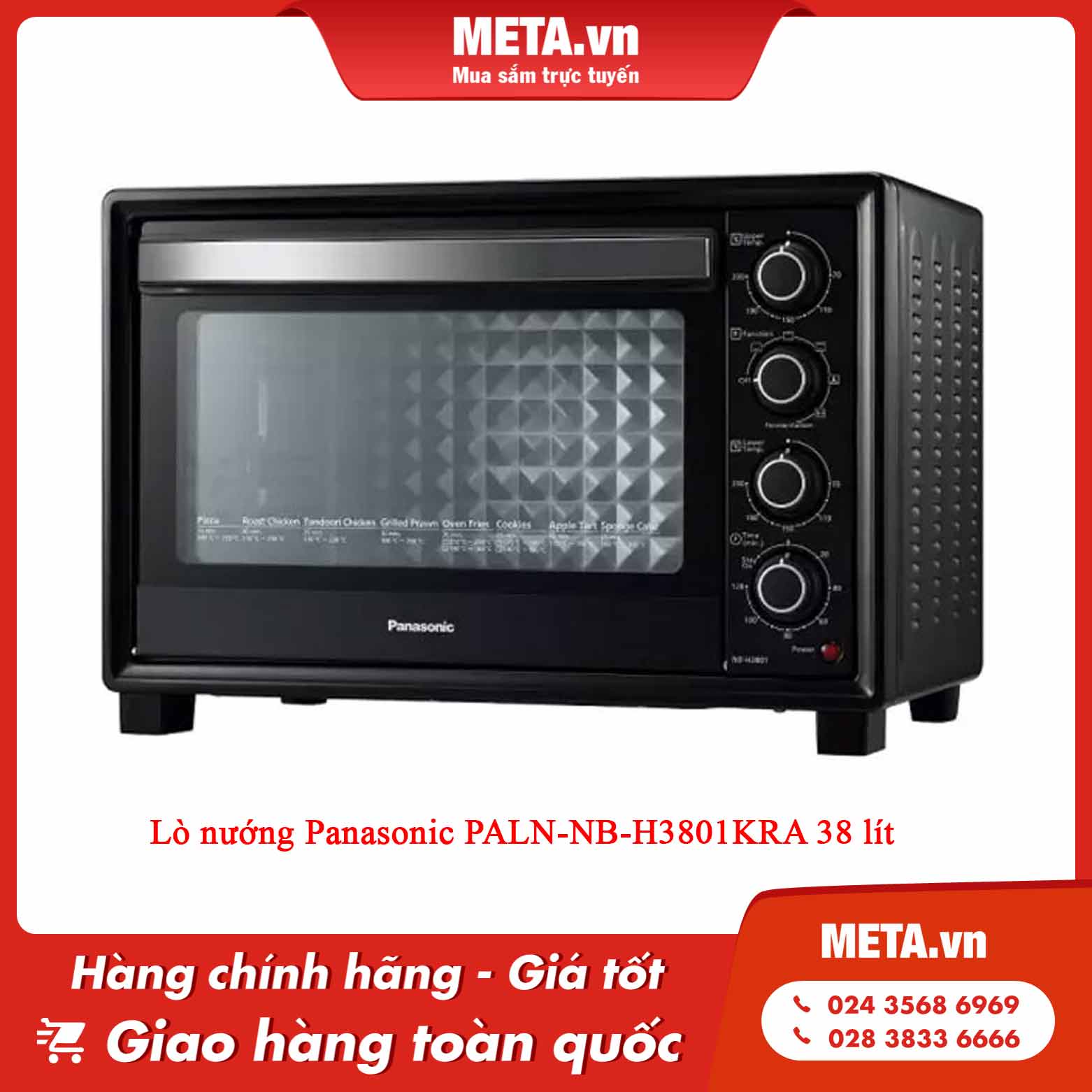 Lò nướng Panasonic PALN-NB-H3801KRA 38 lít