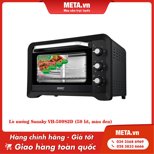 Lò nướng Sanaky VH-509S2D (50 lít, màu đen)