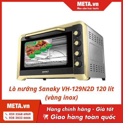 Lò nướng Sanaky VH-129N2D 120 lít (vàng inox)