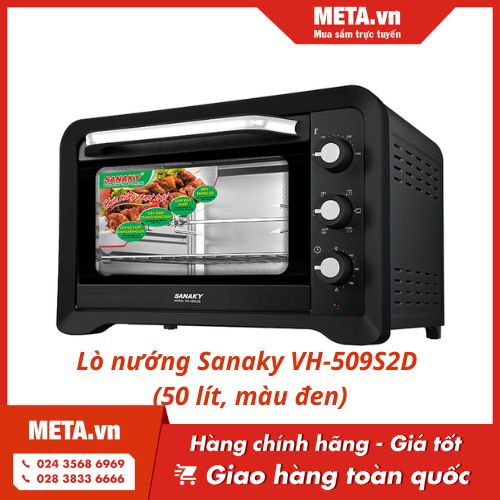 Lò nướng Sanaky VH-509S2D (50 lít, màu đen)