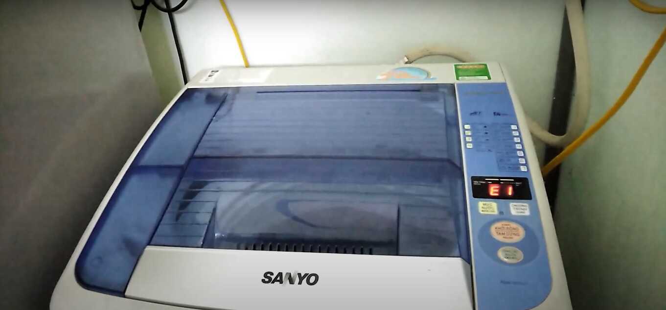 Mã lỗi E1 máy giặt Sanyo