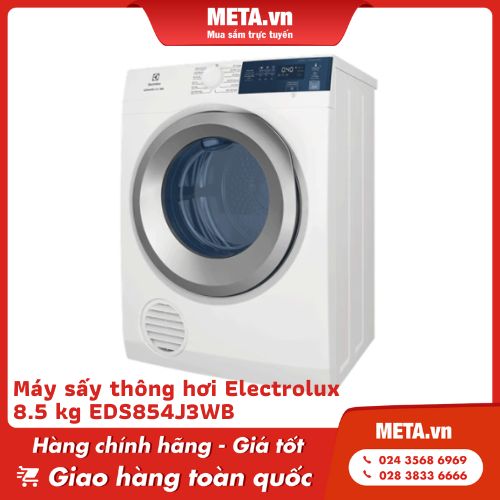 Máy sấy thông hơi Electrolux EDS854J3WB 8,5 kg