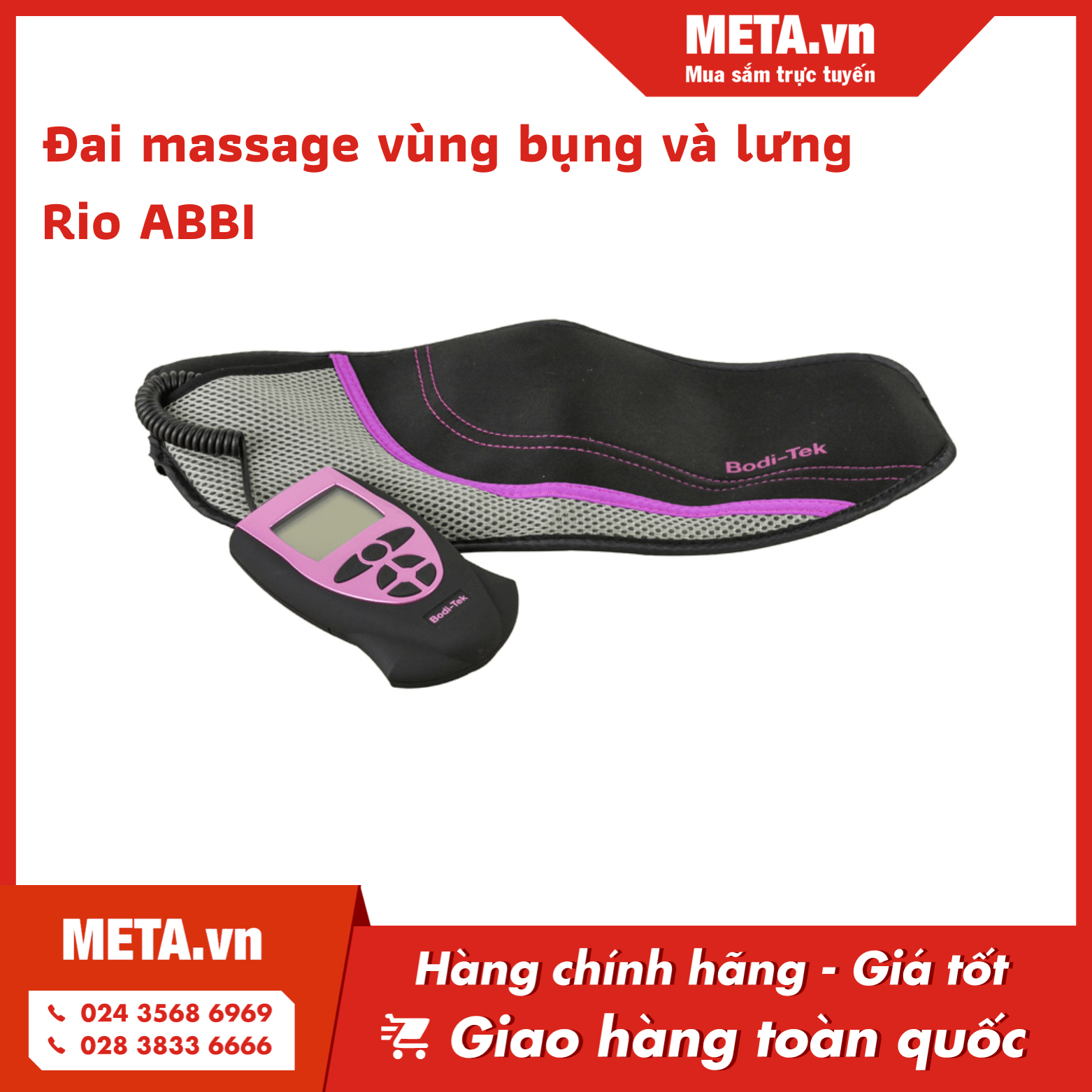 Đai massage vùng bụng và lưng Rio ABBI