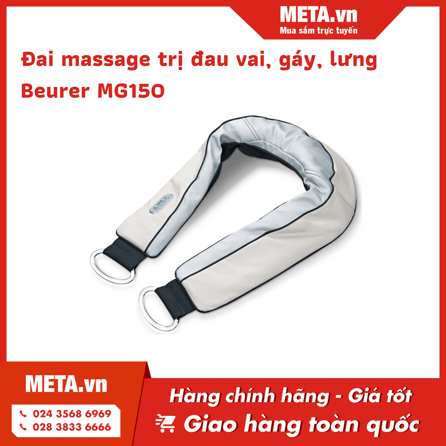 Đai massage trị đau vai, gáy, lưng Beurer MG150