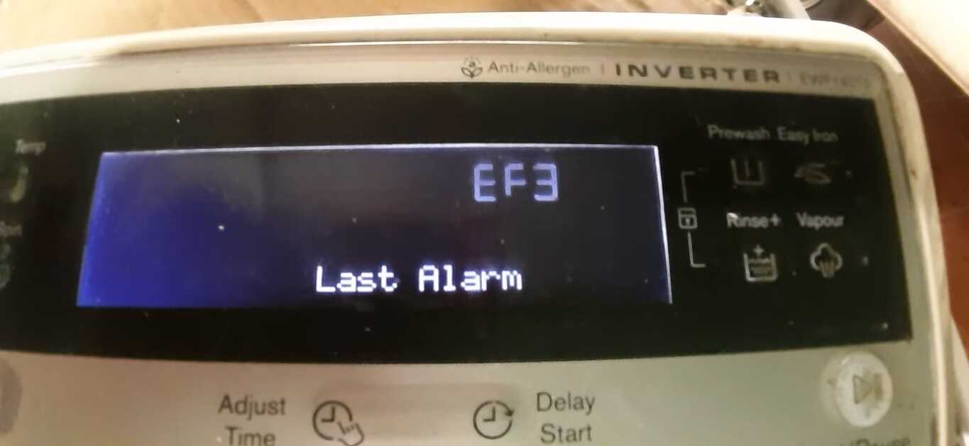 Lỗi EF3 máy giặt Electrolux là gì?