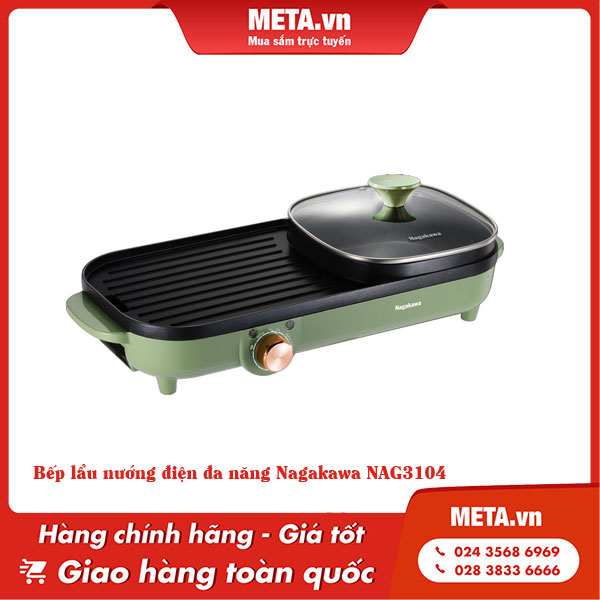 Bếp lẩu nướng điện đa năng Nagakawa NAG3104