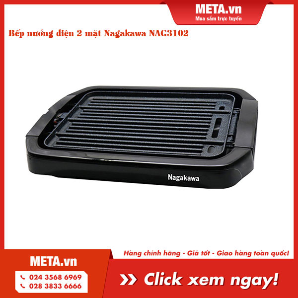 Bếp nướng mini 2 mặt Nagakawa NAG3102