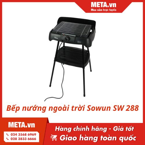 Bếp nướng ngoài trời Sowun SW 288 (Công suất 1800W, có vỉ nướng)