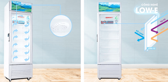 Tủ Sanaky sử dụng kính thường và kính LowE