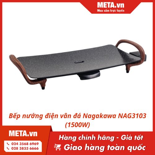 Bếp nướng điện vân đá Nagakawa NAG3103 (1500W)