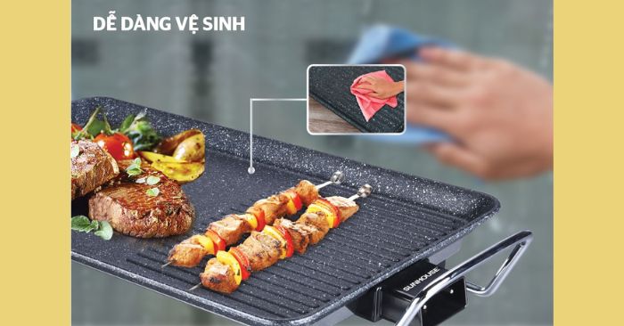 Cách sử dụng bếp nướng điện Sunhouse an toàn, đúng cách