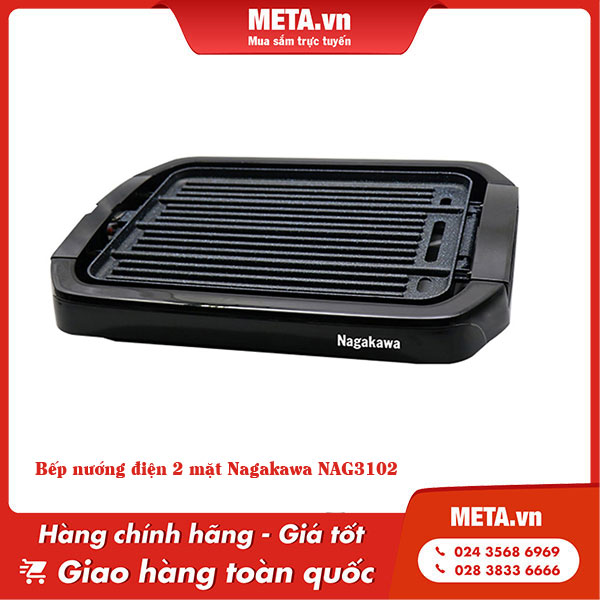 bếp nướng điện 2 mặt Nagakawa NAG3102