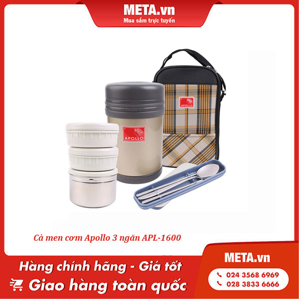 Cà men cơm Apollo 3 ngăn APL-1600