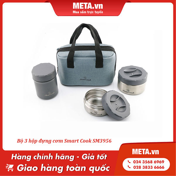 Bộ 3 hộp đựng cơm Smart Cook SM3956