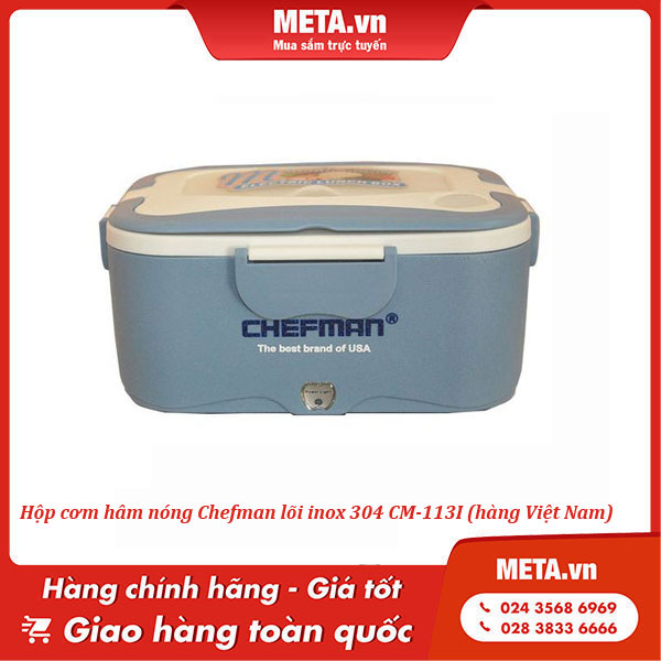 Hộp cơm hâm nóng Chefman lõi inox 304 CM-113I