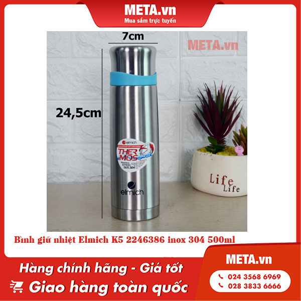 Bình giữ nhiệt Elmich K5 2246386 inox 304 500ml