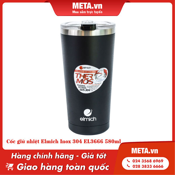 Cốc giữ nhiệt Elmich Inox 304 EL3666