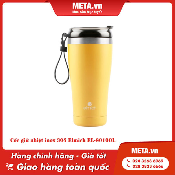 Cốc giữ nhiệt inox 304 Elmich EL-8010OL