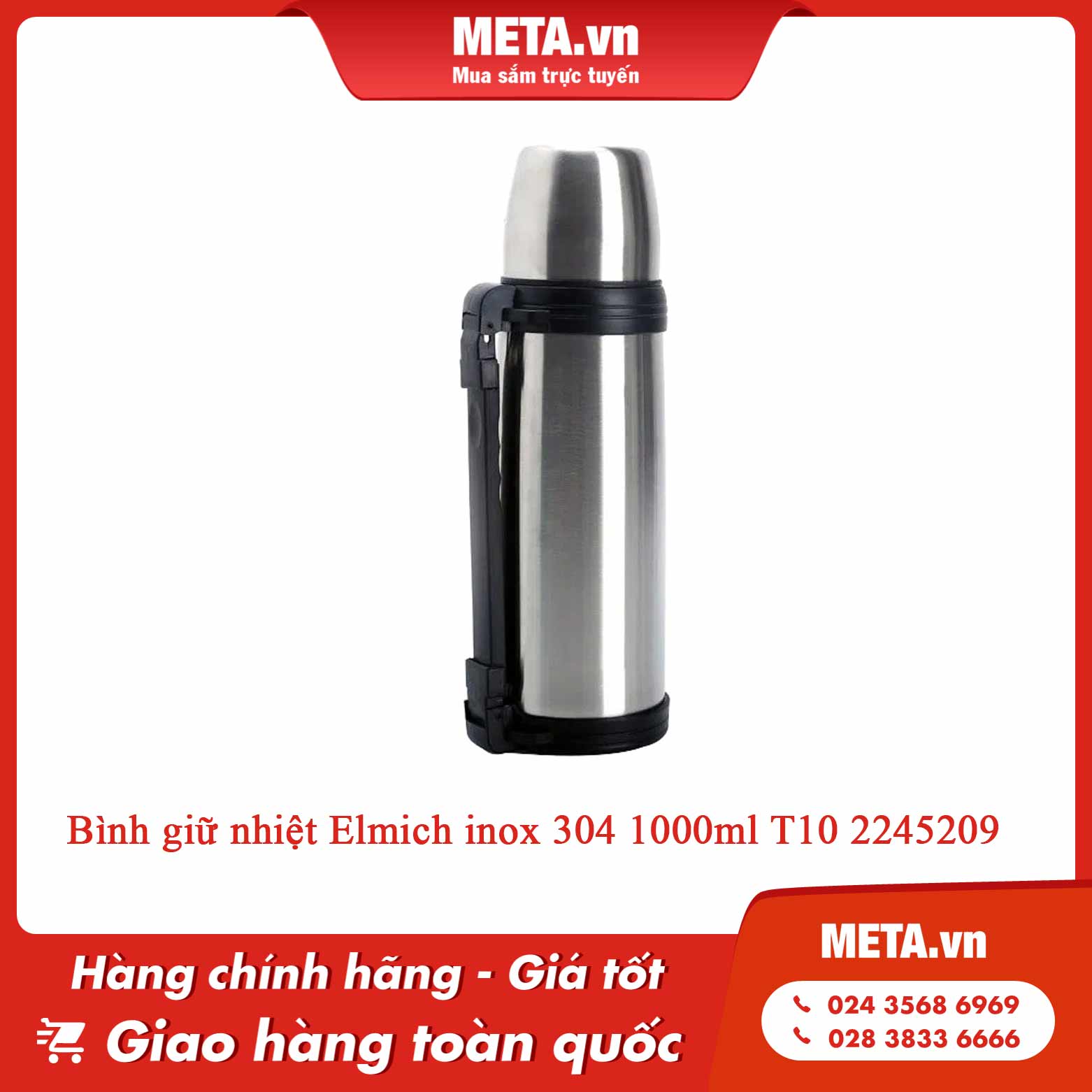 Bình giữ nhiệt Elmich inox 304 1000ml T10 2245209