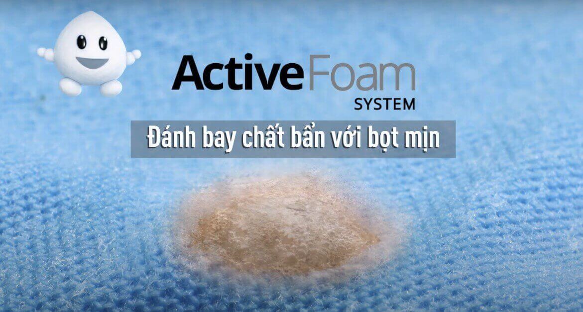 Công nghệ Active Foam trên máy giặt Panasonic