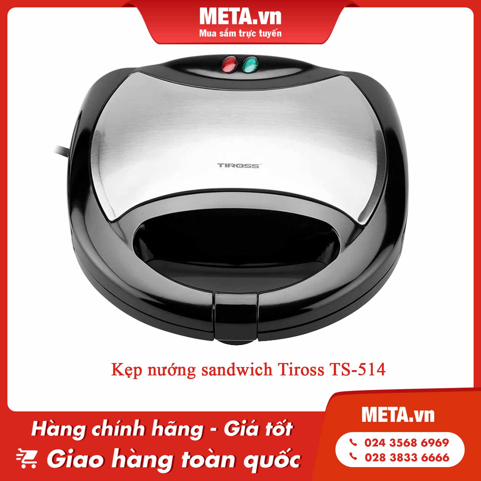 Kẹp nướng sandwich Tiross TS-514