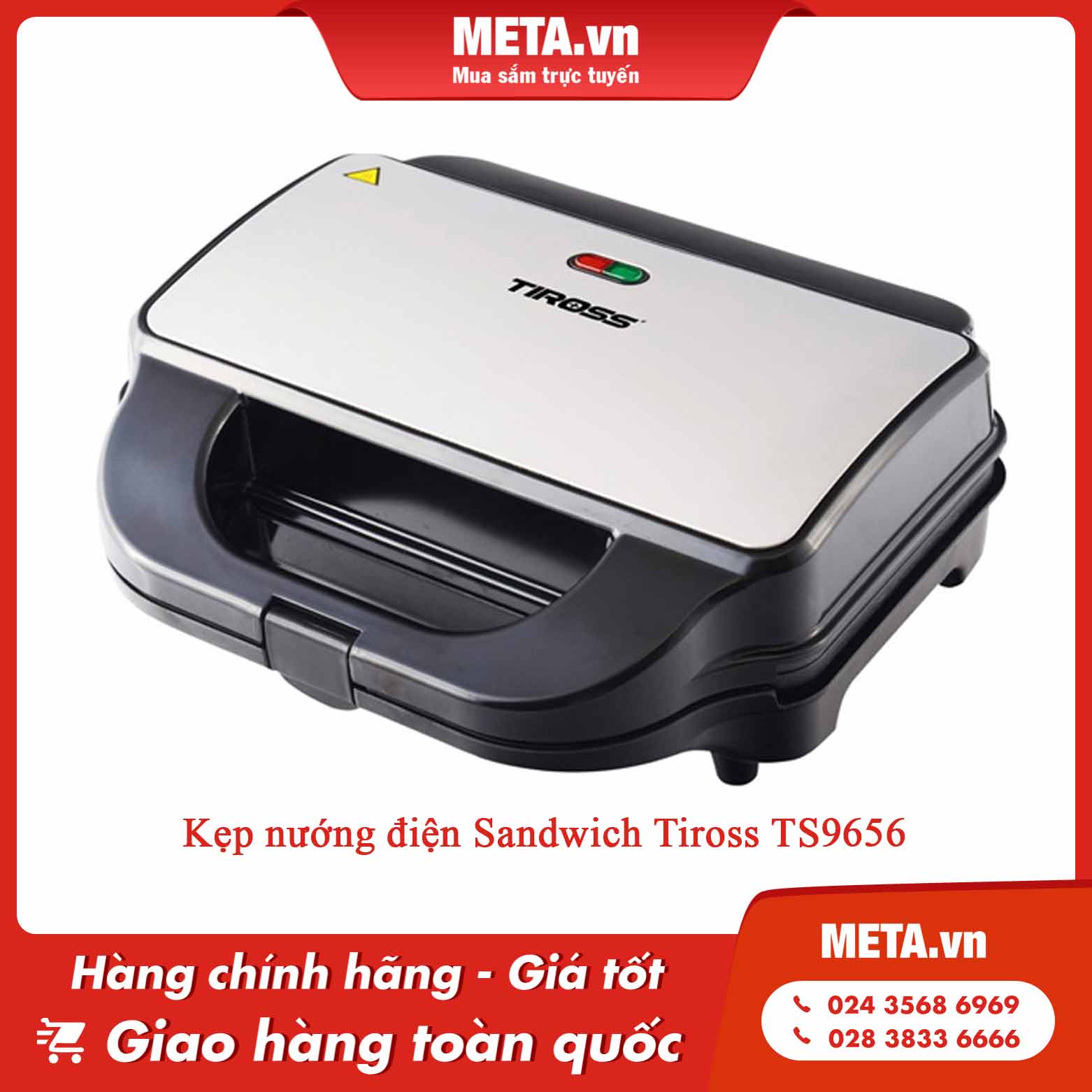 Kẹp nướng điện Sandwich Tiross TS9656