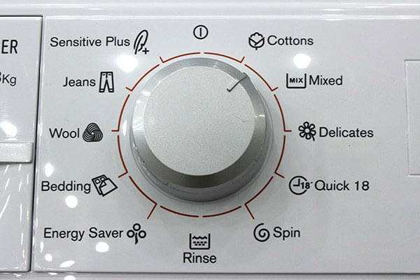 Chuyển máy giặt về chế độ Spin/Rinse để reset máy giặt AQUA