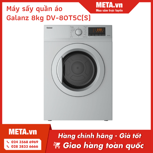 Máy sấy thông hơi Galanz 8kg DV-80T5C(S)