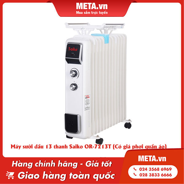 Máy sưởi dầu 13 thanh Saiko OR-7213T