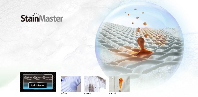 Công nghệ StainMaster giúp đánh bay mọi vết bẩn cứng đầu