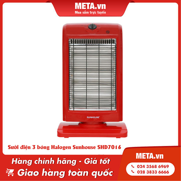 Quạt sưởi điện 3 bóng halogen Sunhouse SHD7016
