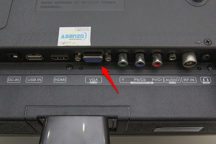 cách kết nối camera vào tivi bằng kết nối VGA